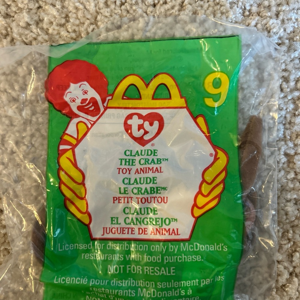 Ty Beanie Baby (McDonald’s) Claude the Crab